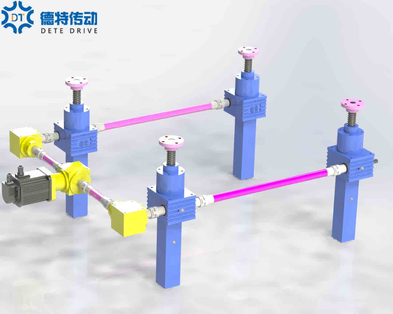 4臺聯(lián)動U型滾珠絲桿升降機(jī)平臺